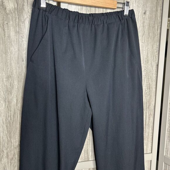 WJ Martin Pants Wide Straight Leg Elastic Waist Pockets Italy Size 44 - Picture 6 of 8